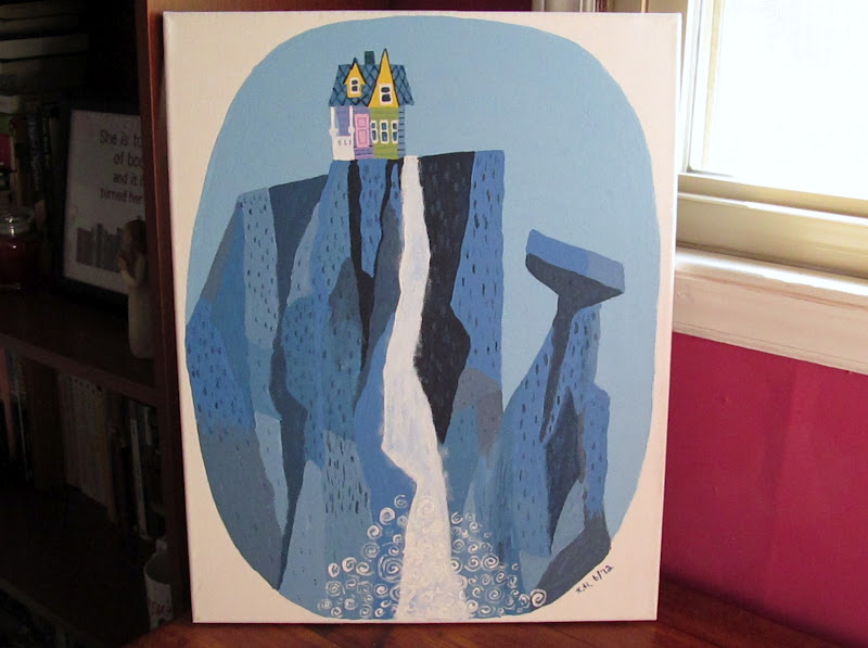 800x597 Wool And Wheel Paradise Falls. - Paradise Falls Painting