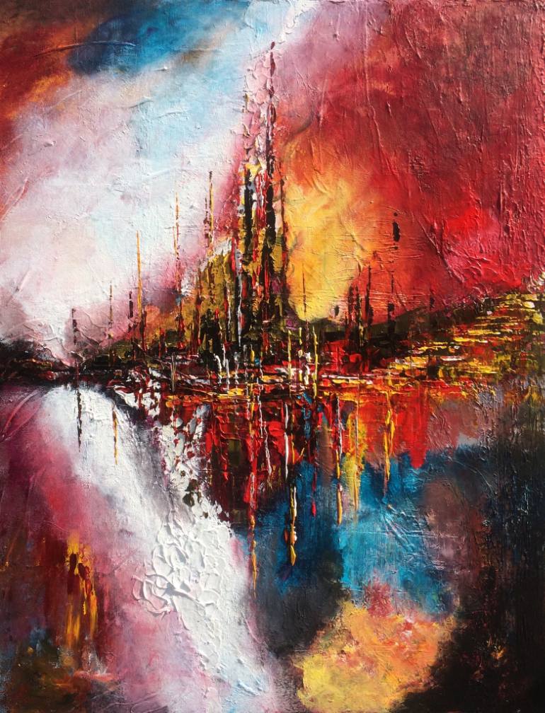 770x1008 Saatchi Art Paradise Painting By Mo Tuncay - Paradise Painting