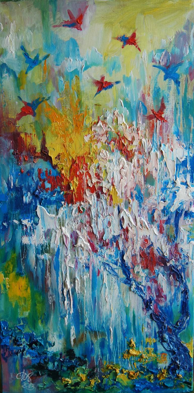 770x1558 Saatchi Art Tree Of Paradise Painting By Nina Burnevich - Paradise Painting