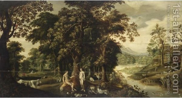 600x324 Adamo Ed Eva Nel Paradiso Terrestre (After) Jan, The Younger - Paradiso Painting