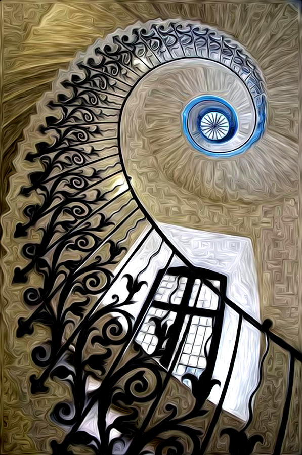 597x900 Scala Per Il Paradiso Painting By Ralph Moretti - Paradiso Painting