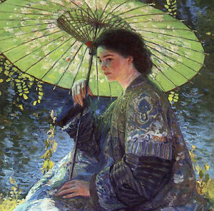 300x296 Huge Oil Painting Guy Rose - Parasol Painting