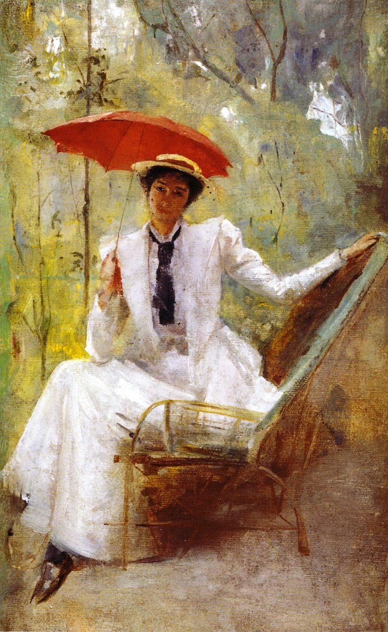 787x1280 Lady With A Parasol Painting Tom Roberts Oil Paintings - Parasol Painting