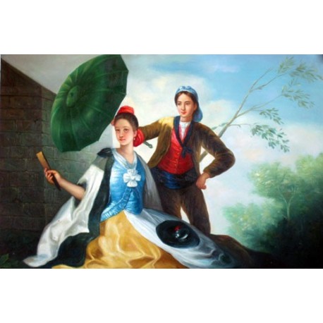 458x458 The Parasol By Francisco De Goya Art Gallery Oil Painting - Parasol Painting