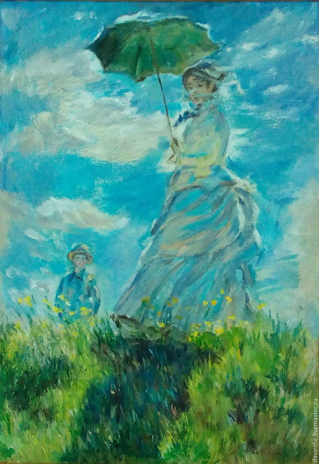 1030x1499 The Walk, Woman With A Parasol Copy Shop Online On Livemaster - Parasol Painting