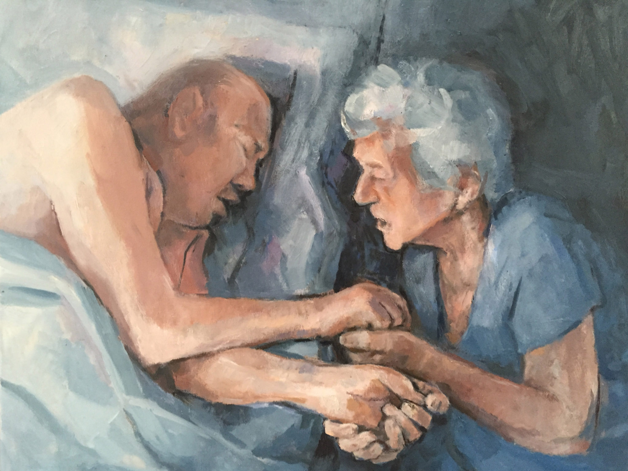 2048x1536 Last Painting Of My Parents. My Mother Speaks To My Father As He Dies. - Parents Painting