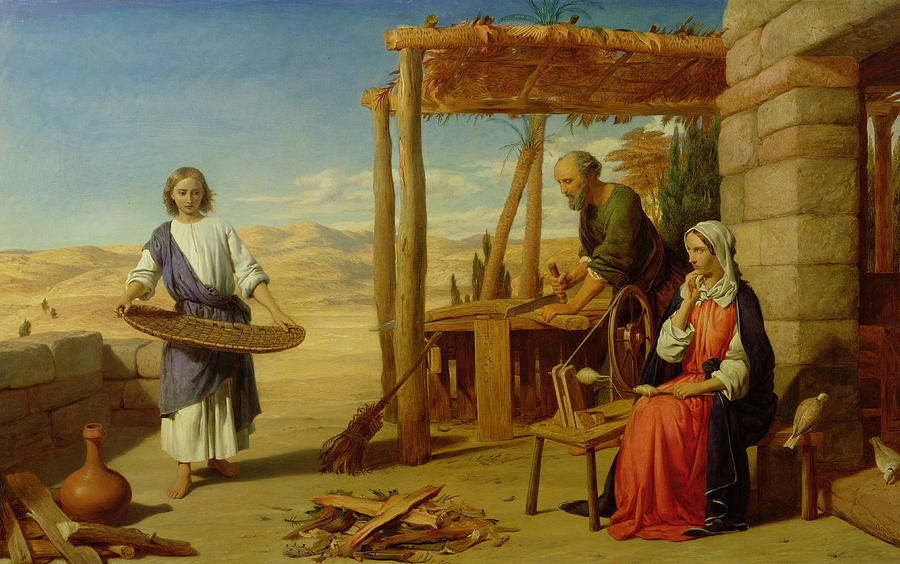 900x564 Our Saviour Subject To His Parents At Nazareth Painting By John - Parents Painting