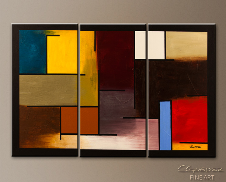 743x600 Geometric Abstract Art Painting For Sale - Paris Abstract Painting