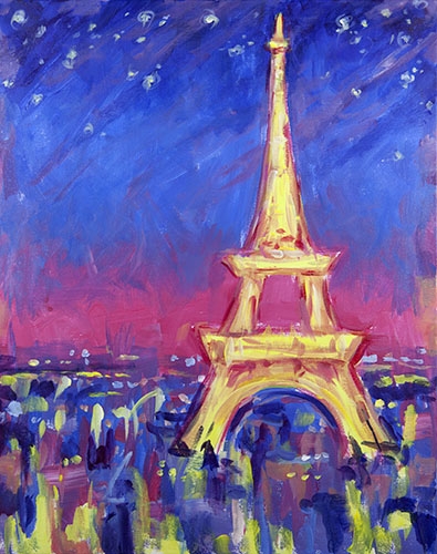 395x500 La Bocca Pizzeria (Tempe) 08202017 Paint Nite Event - Paris Abstract Painting
