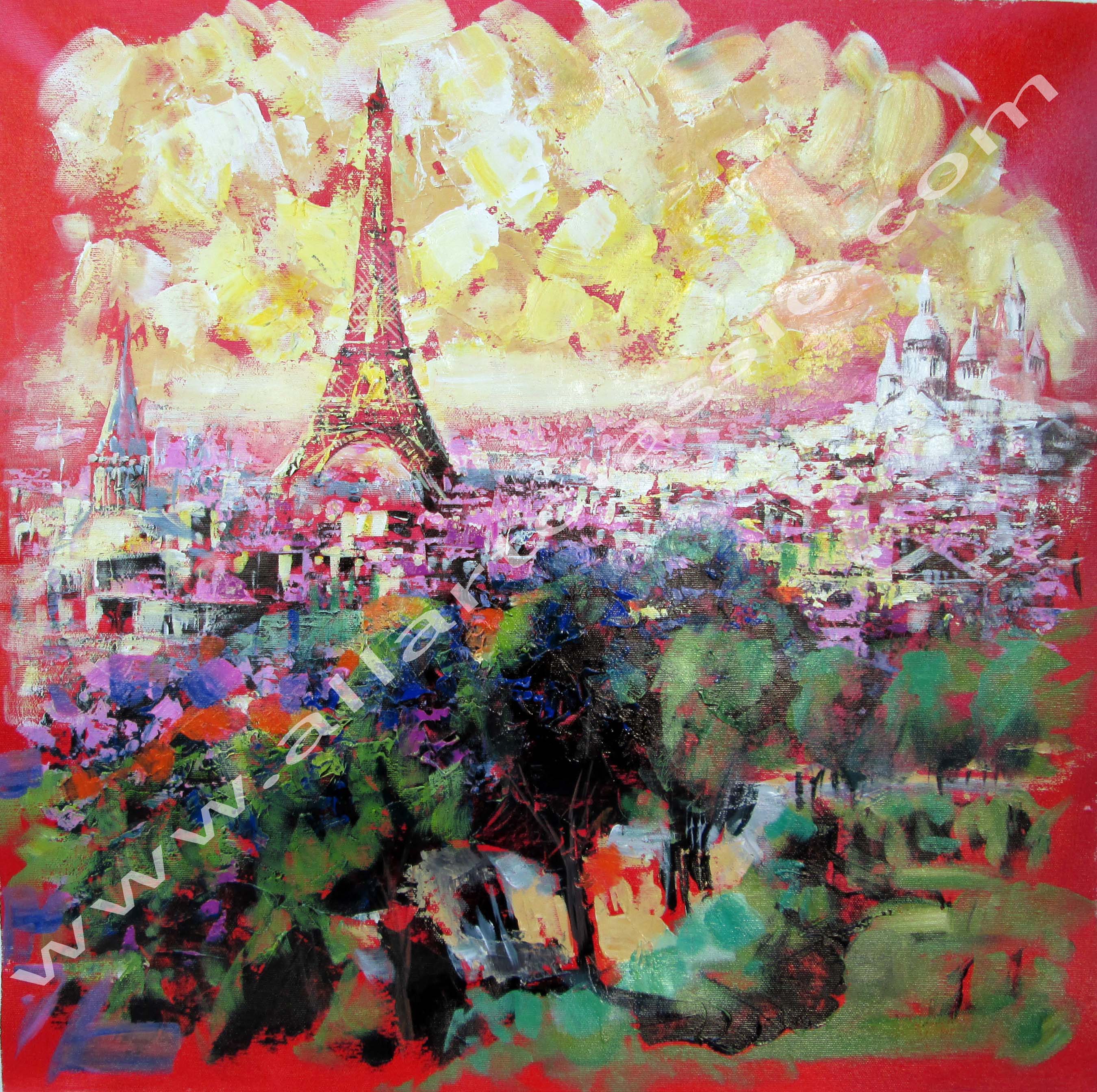 2699x2685 Art Reproductions And Original Oil Paintings Landscapes - Paris Abstract Painting