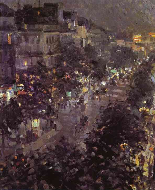 592x725 Oil Painting Paris - Paris At Night Painting