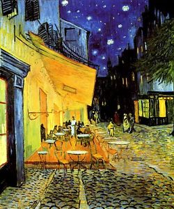 250x300 Cafe Terrace At Night Stars Paris 1888 Impressionist Painting By - Paris At Night Painting