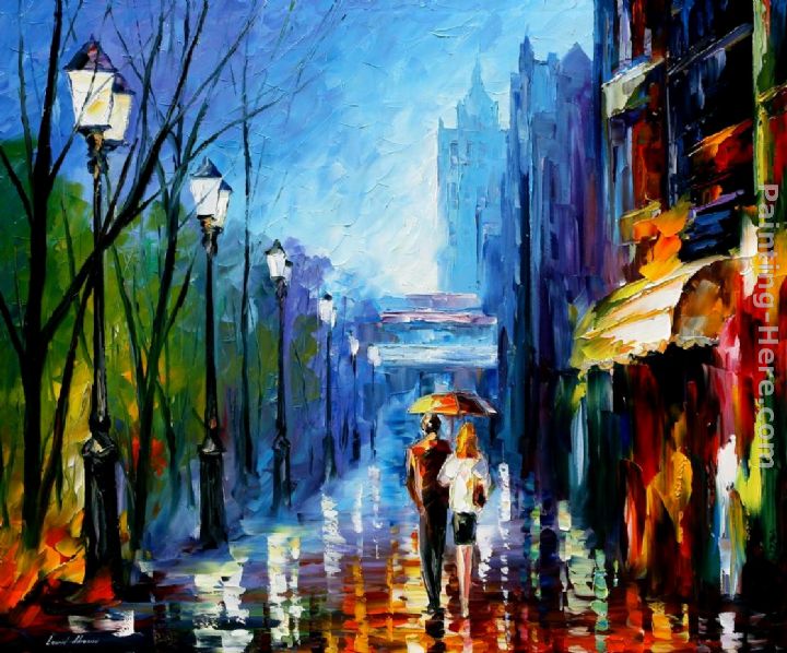 720x598 Leonid Afremov Memories Of Paris Painting Anysize 50% Off - Paris At Night Painting