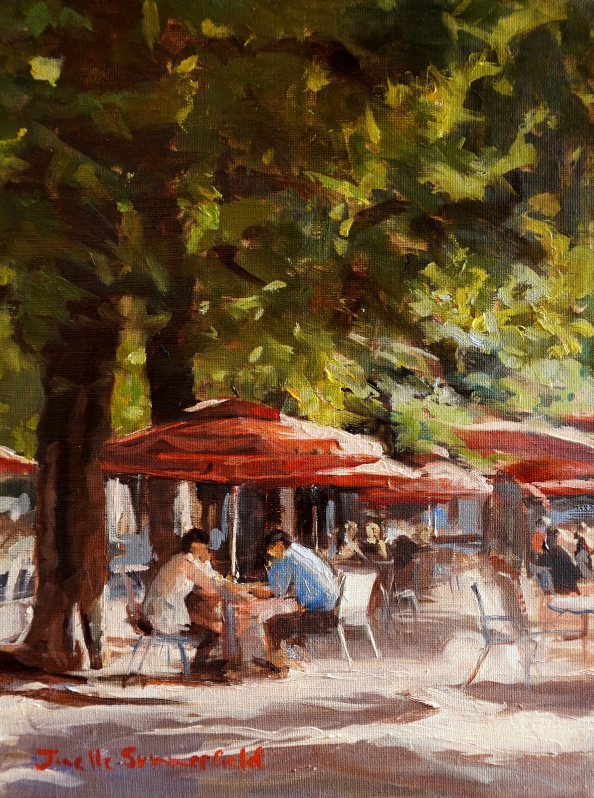 1191x1600 Jonelle Summerfield Oil Paintings Paris Cafe Iii - Paris Cafe Painting