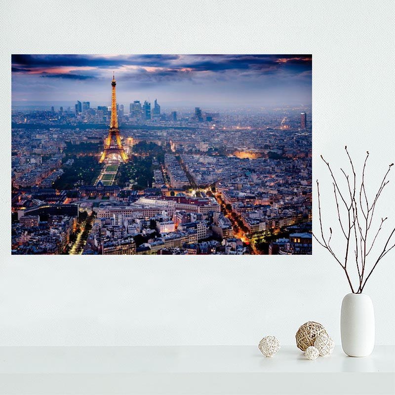 800x800 Custom Paris Canvas Painting Poster Home Decor Cloth Fabric Wall - Paris Canvas Painting