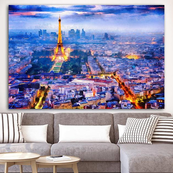 Paris Canvas Painting at PaintingValley.com | Explore collection of ...