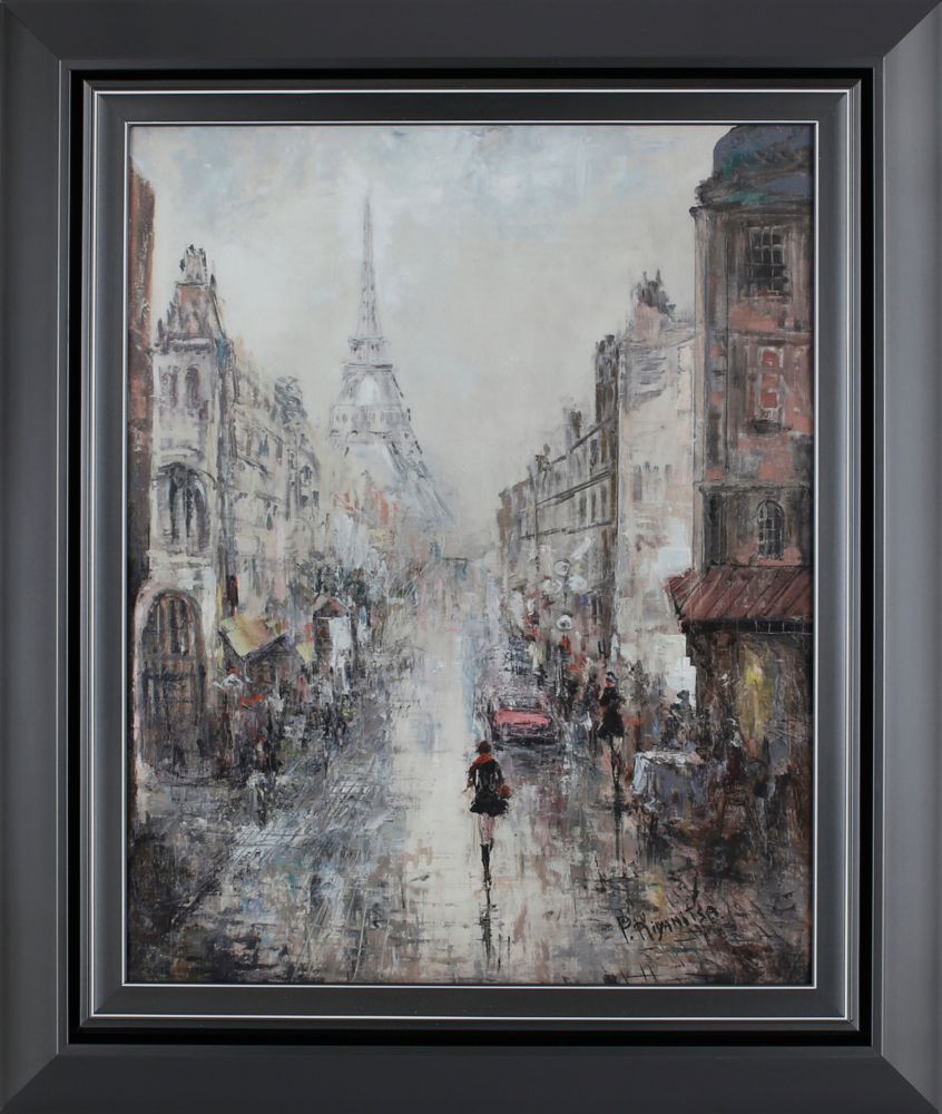 846x1000 Artmaison.ca Paris Walk I By Peter Kyjanista Framed Painting Print - Paris Canvas Painting