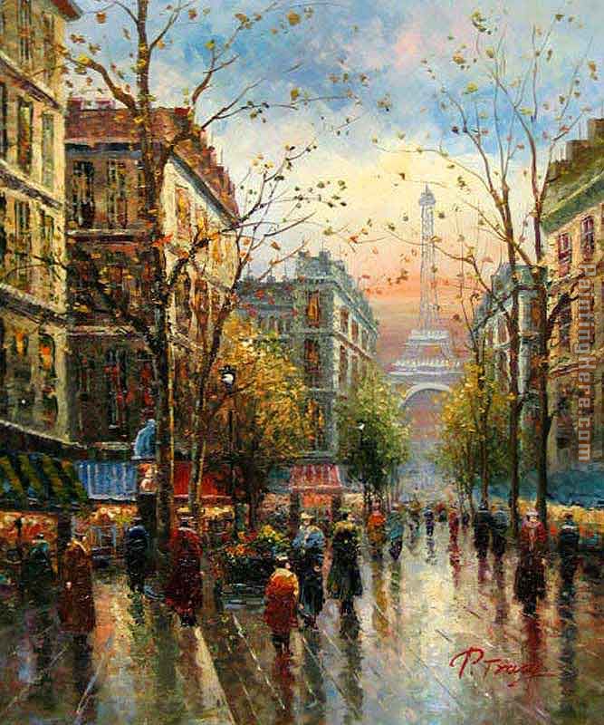 667x800 Paris Eiffel Tower Painting Anysize 50% Off - Paris Eiffel Tower Painting