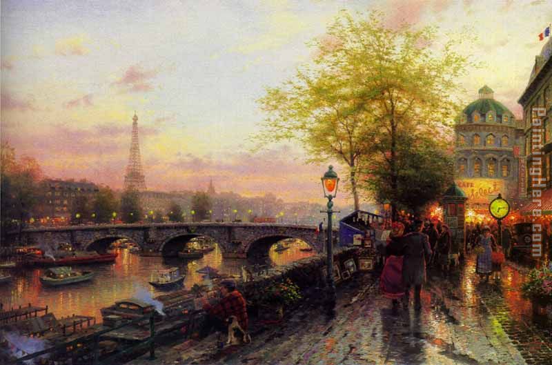 800x529 Thomas Kinkade Paris Eiffel Tower Painting Anysize 50% Off - Paris Eiffel Tower Painting