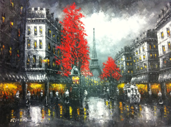 570x426 Paris After Rain - Paris In The Rain Painting