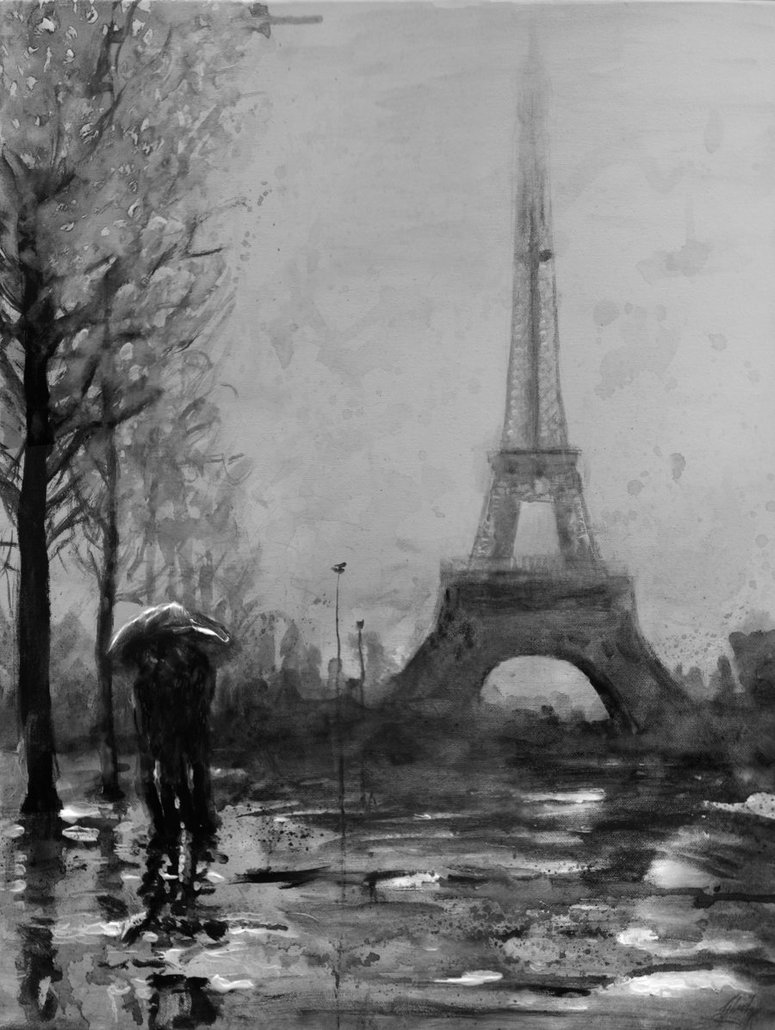 775x1030 Paris In The Rain By Gavwoodhouse - Paris In The Rain Painting