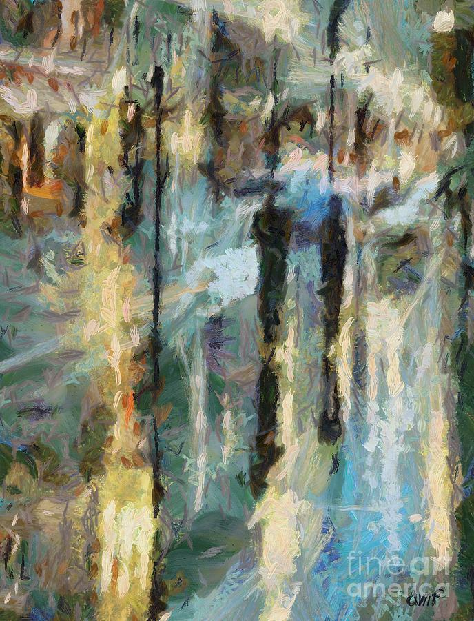 688x900 The Rain In Paris Painting By Dragica Micki Fortuna - Paris In The Rain Painting