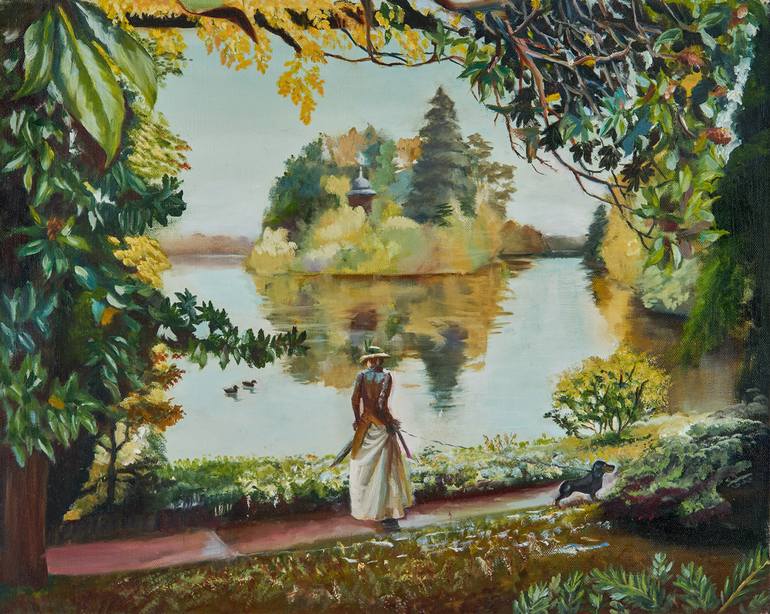 770x614 Saatchi Art Original Oil Painting Bois De Boulogne Paris Painting - Paris Oil Painting