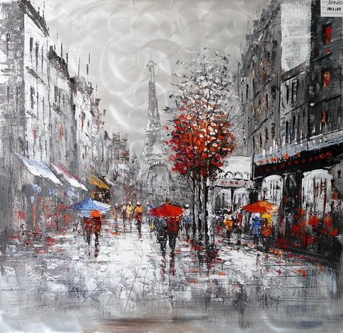 485x471 Vig Furniture Modrest Raining In Paris Oil Painting - Paris Oil Painting