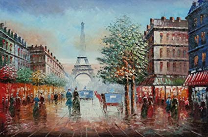 Paris Oil Painting Eiffel Tower at PaintingValley.com | Explore ...