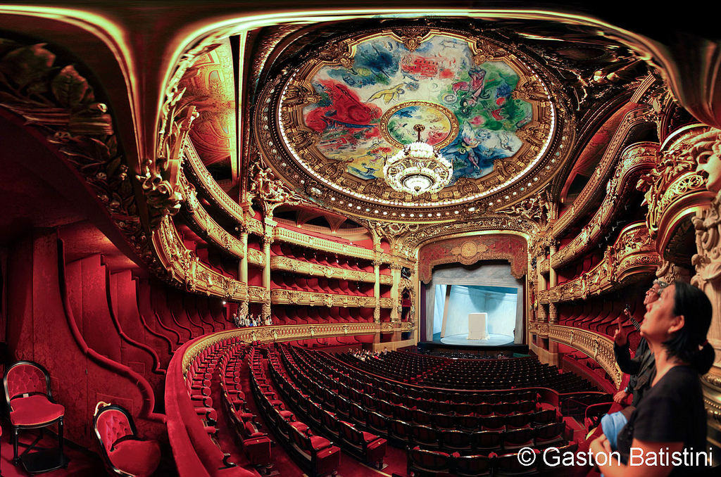 1024x678 Opera Garnier, And The Ceiling Paint By Marc Chagall, - Paris Opera Ceiling Painting