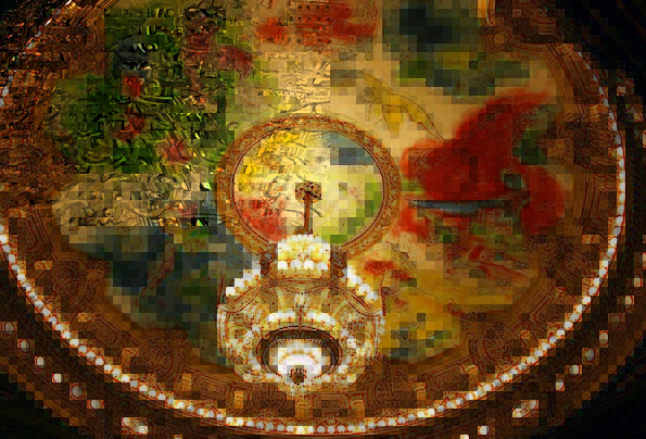 595x404 The Paris Opera, Chagall, Garnier, Chandelier, Painted - Paris Opera Ceiling Painting