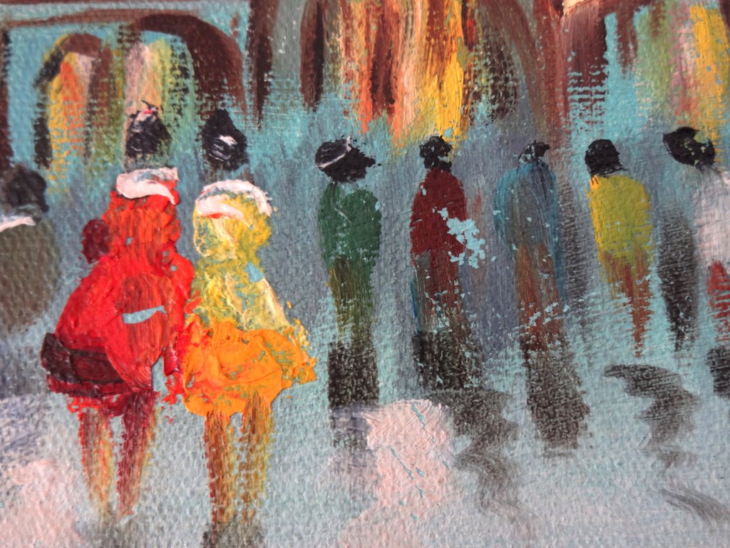 1024x768 French Mid Century Paris Painting Cartouche Antiques - Paris Painting