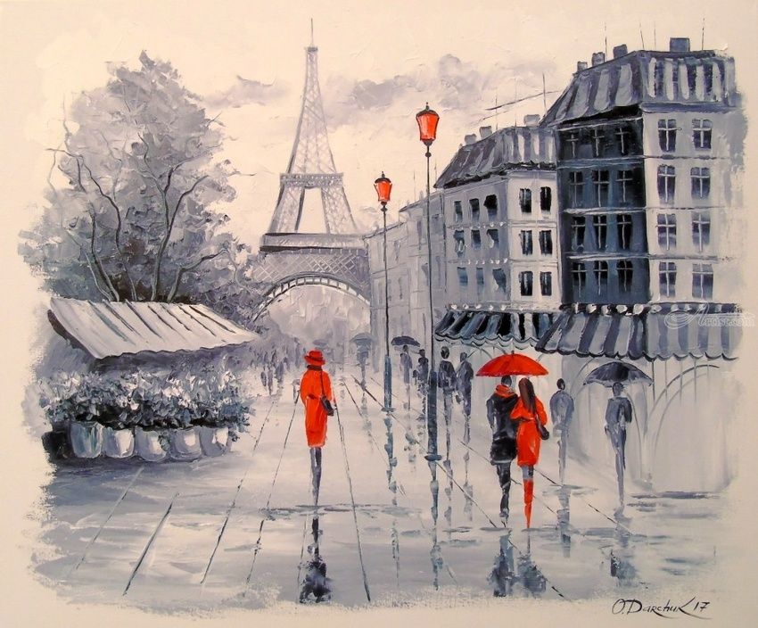 850x704 Paris Paintings By Olha Darchuk - Paris Painting