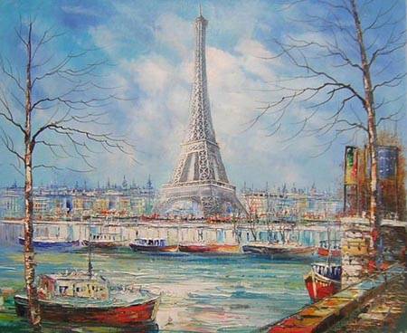 450x368 Paris Painting 2,oil Paintings,sinoorigin - Paris Painting