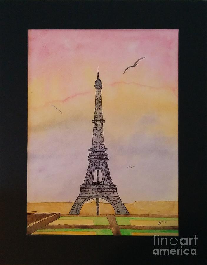 703x900 Eiffel Tower Paris Painting By Elaine Morse - Paris Painting Eiffel Tower