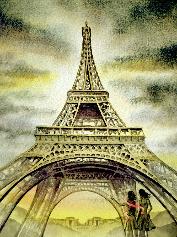 675x900 Eiffel Tower Paris Painting By Irina Sztukowski - Paris Painting Eiffel Tower