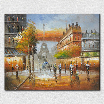 350x350 Paris Scenery Painting Eiffel Tower - Paris Painting Eiffel Tower