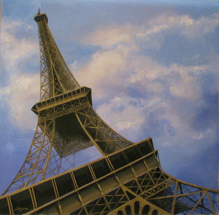770x754 Saatchi Art Eiffel Tower, Paris Painting By Patrick Bornemann - Paris Painting Eiffel Tower