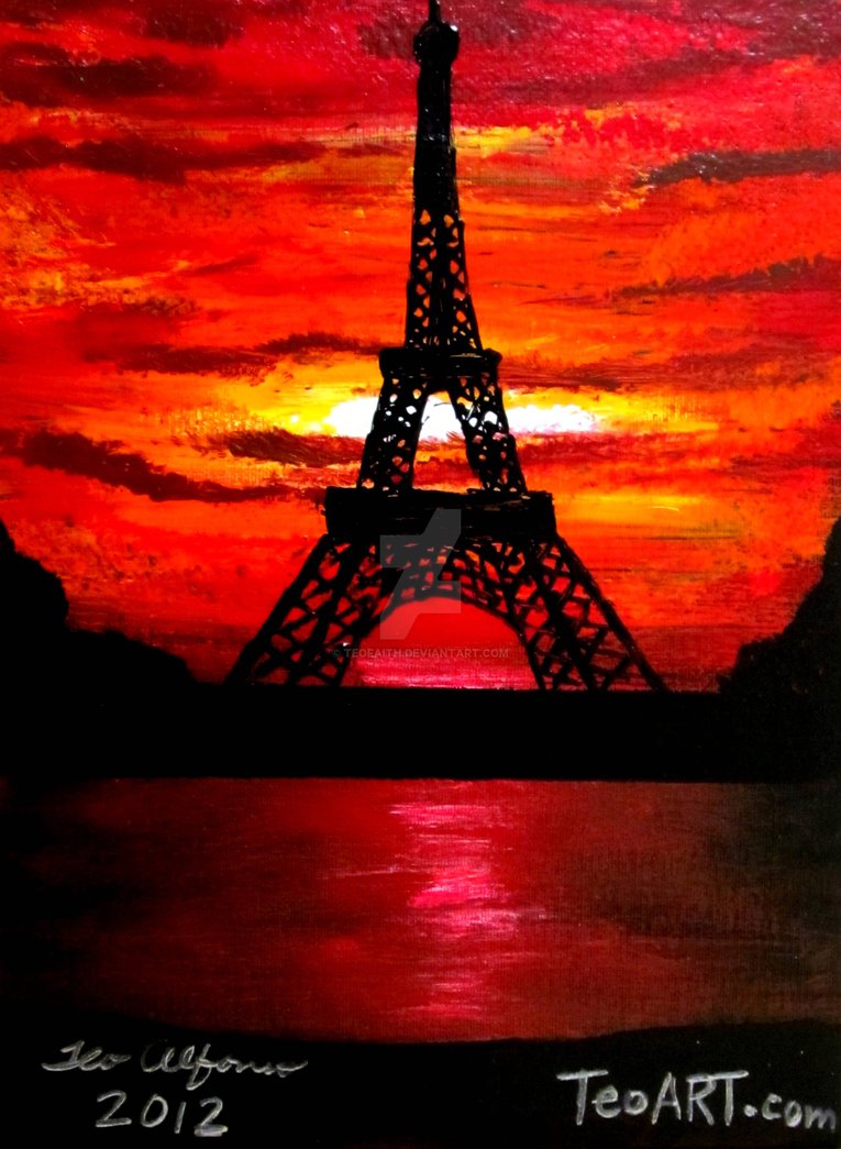 765x1045 Eiffel Tower Paris France Painting By Teofaith - Paris Painting Eiffel Tower
