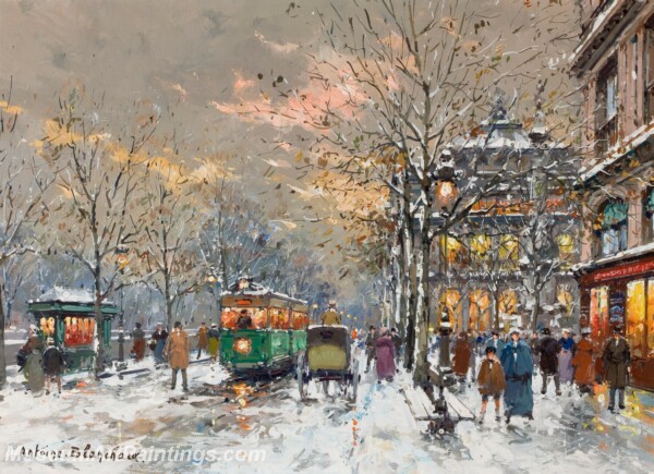 600x435 Paris Street Scene Paintings Pmp38 - Paris Painting Street Scenes