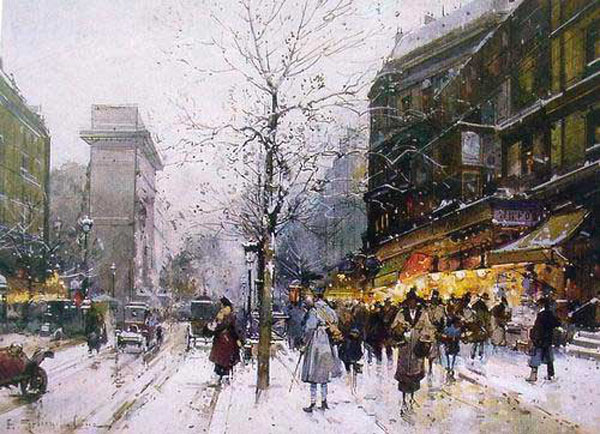 600x434 Street Art Paintings For Sale - Paris Painting Street Scenes