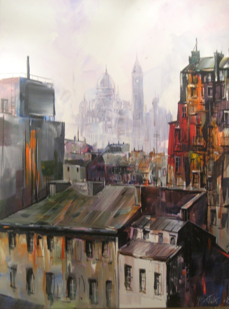 760x1024 Paris Street Scene Paintings Gallery Paul Ygartua - Paris Rooftops Painting