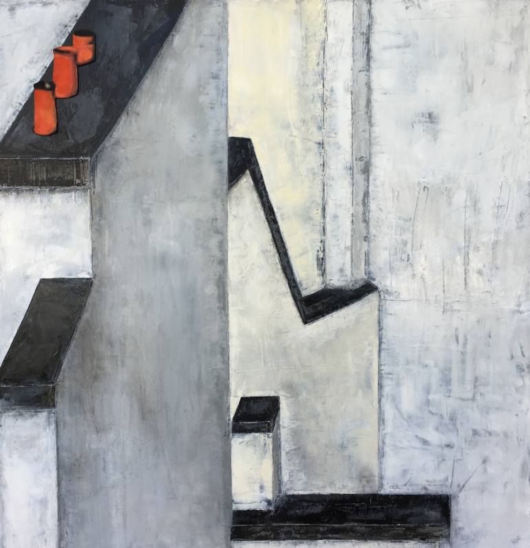 770x796 Saatchi Art Paris Rooftop Painting By Stacie Schimke - Paris Rooftops Painting