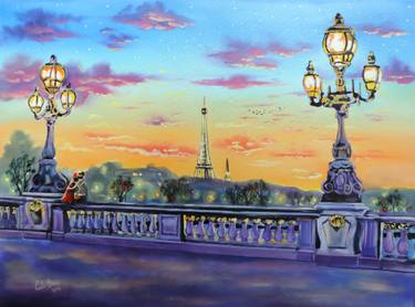 375x278 Paris Skyline Paintings For Sale Saatchi Art - Paris Skyline Painting