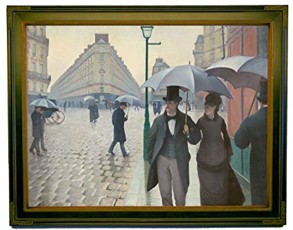 425x334 Caillebotte Paris Street In Rainy Weather 1877 - Paris Street In Rainy Weather Painting