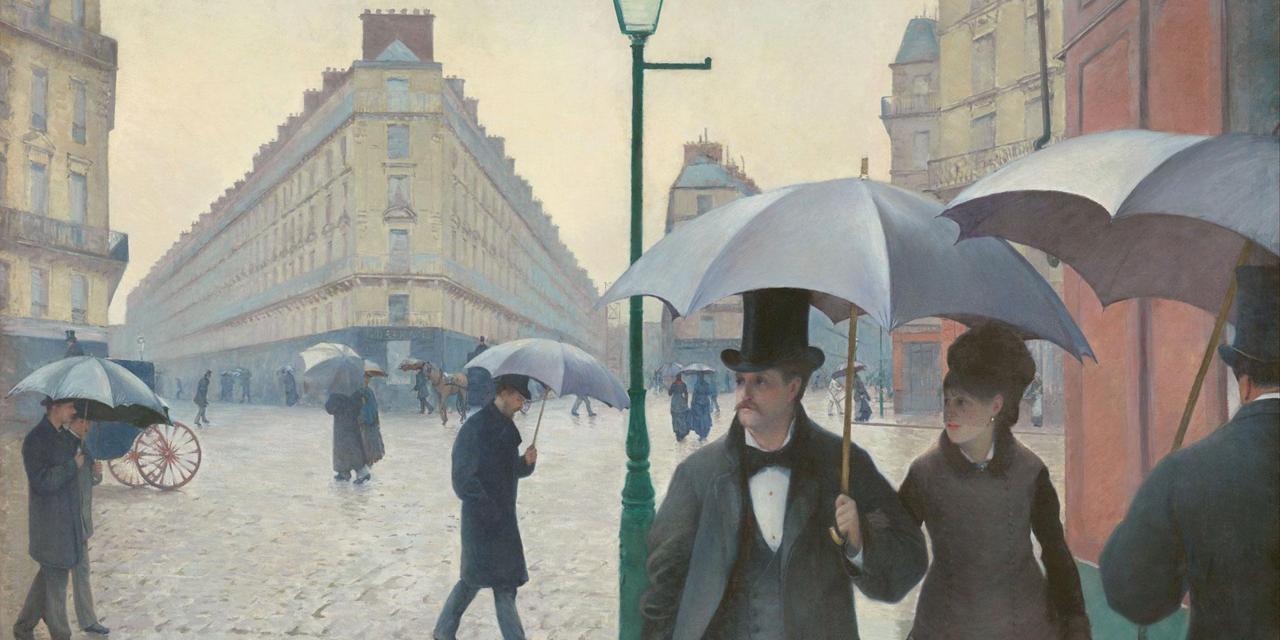1280x640 Bbc - Paris Street In Rainy Weather Painting