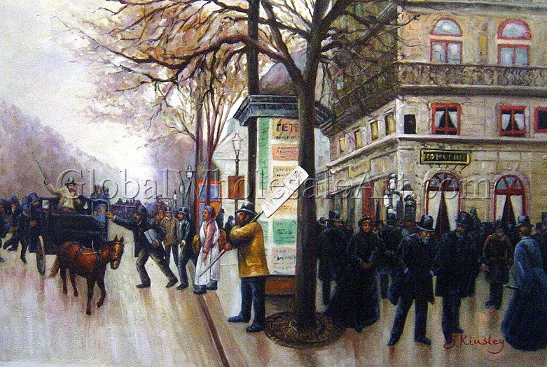 781x525 Jean Beraud - Paris Street Oil Painting