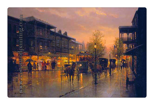 600x409 Hand Painted Horse Drawn Vehicle Paris Street Oil Painting - Paris Street Oil Painting