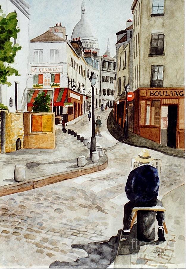 625x900 Paris Street Artist Painting By Tom Riggs - Paris Street Painting