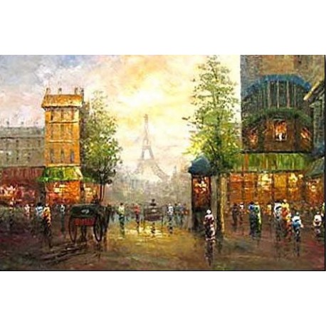458x458 Paris Street Painting 002 Oil Painting Reproduction On Sale! - Paris Street Painting